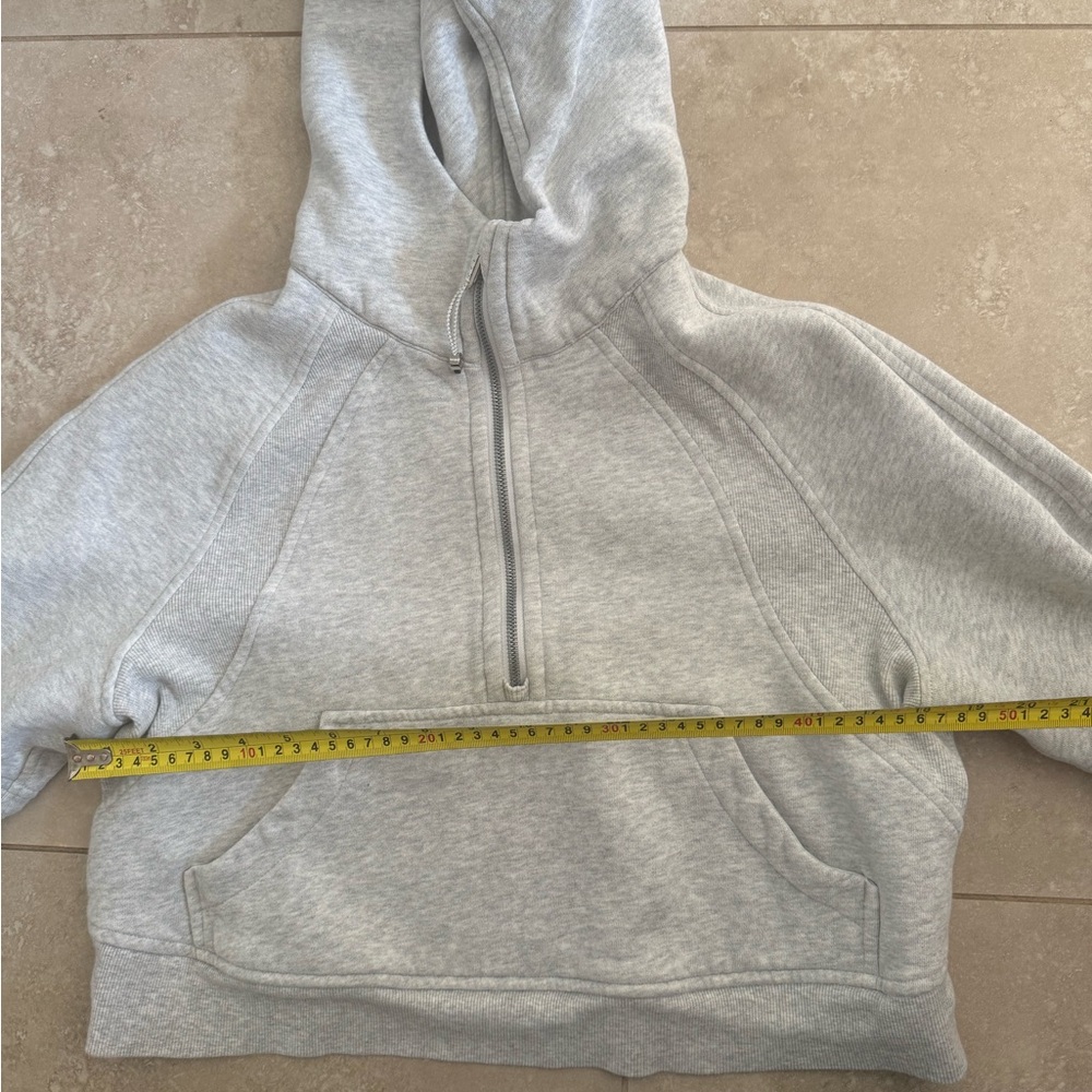 Lululemon Scuba Hoodie Light Gray Women's Half-Zip Hoodie - Picture 5 of 8